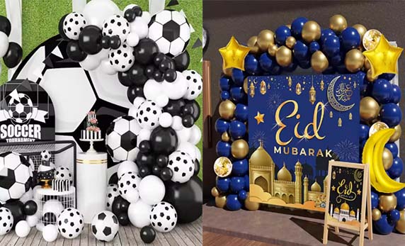 Мы можем изготовить цепочки из воздушных шаров по индивидуальному заказу.