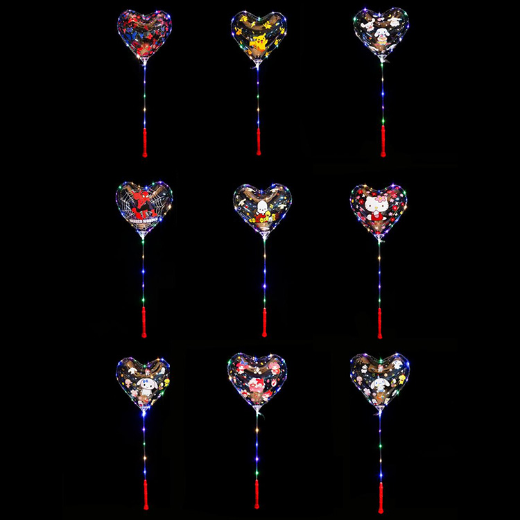 Воздушные шары Бобо с принтом в форме сердца