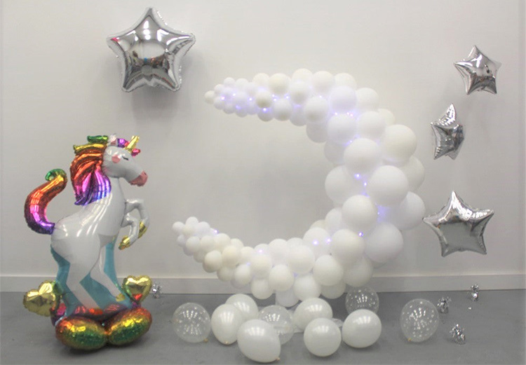 Crescent moon balloons