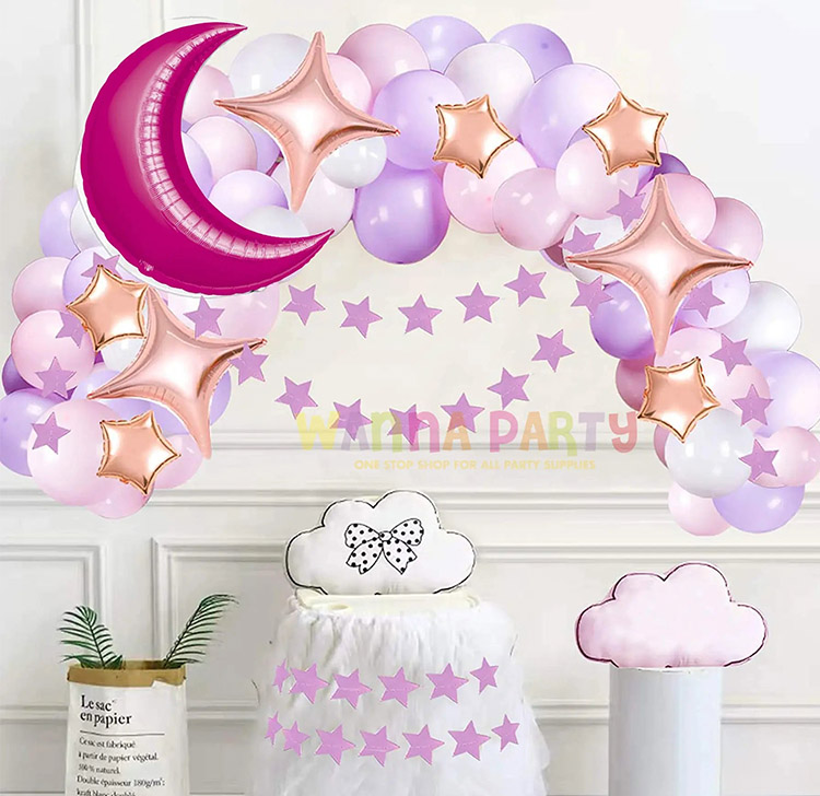 Crescent moon balloons