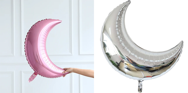 Crescent moon balloons
