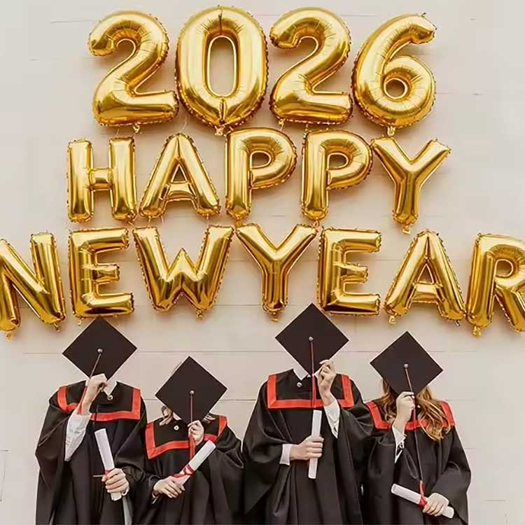 Новогодний набор фольгированных шаров